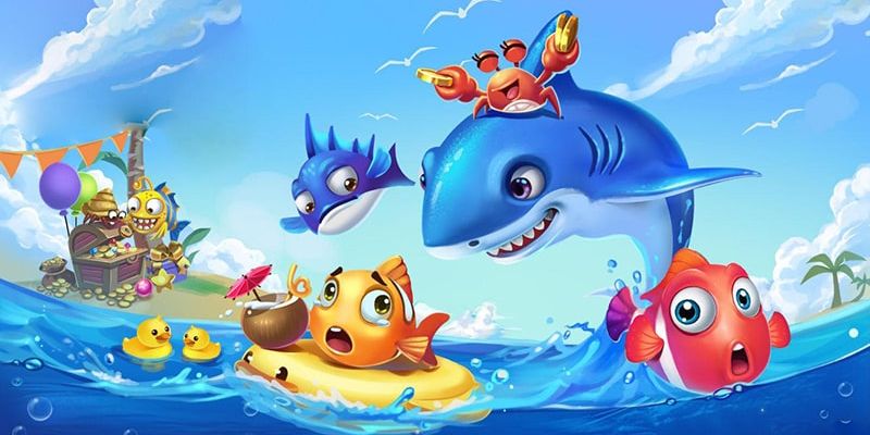 Minh họa đại dương cho sản phẩm bắn cá IWIN CLUB